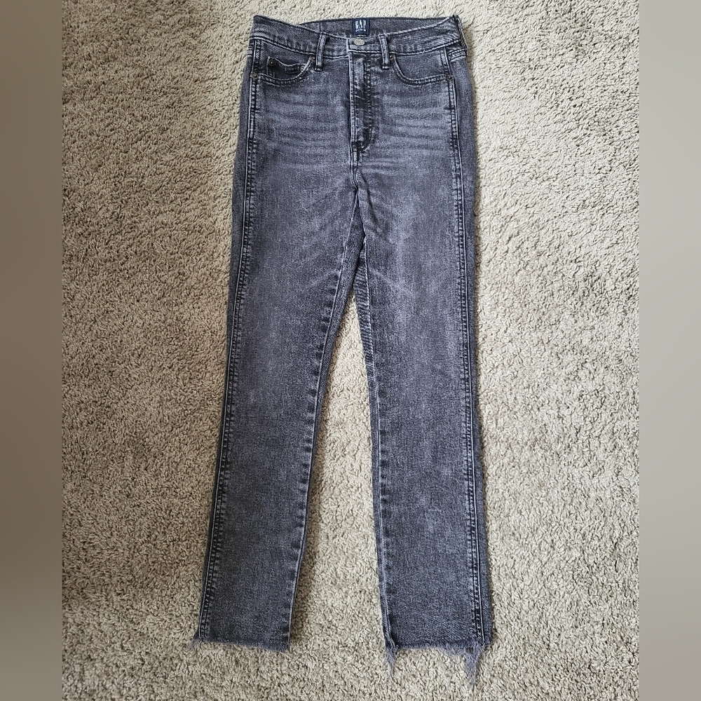 Gap cigarette straight jeans black size 00 /24R